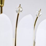 Grand chandelier Rupert Nikoll 27" mid-century brass with leaves, Austria, 1950.
