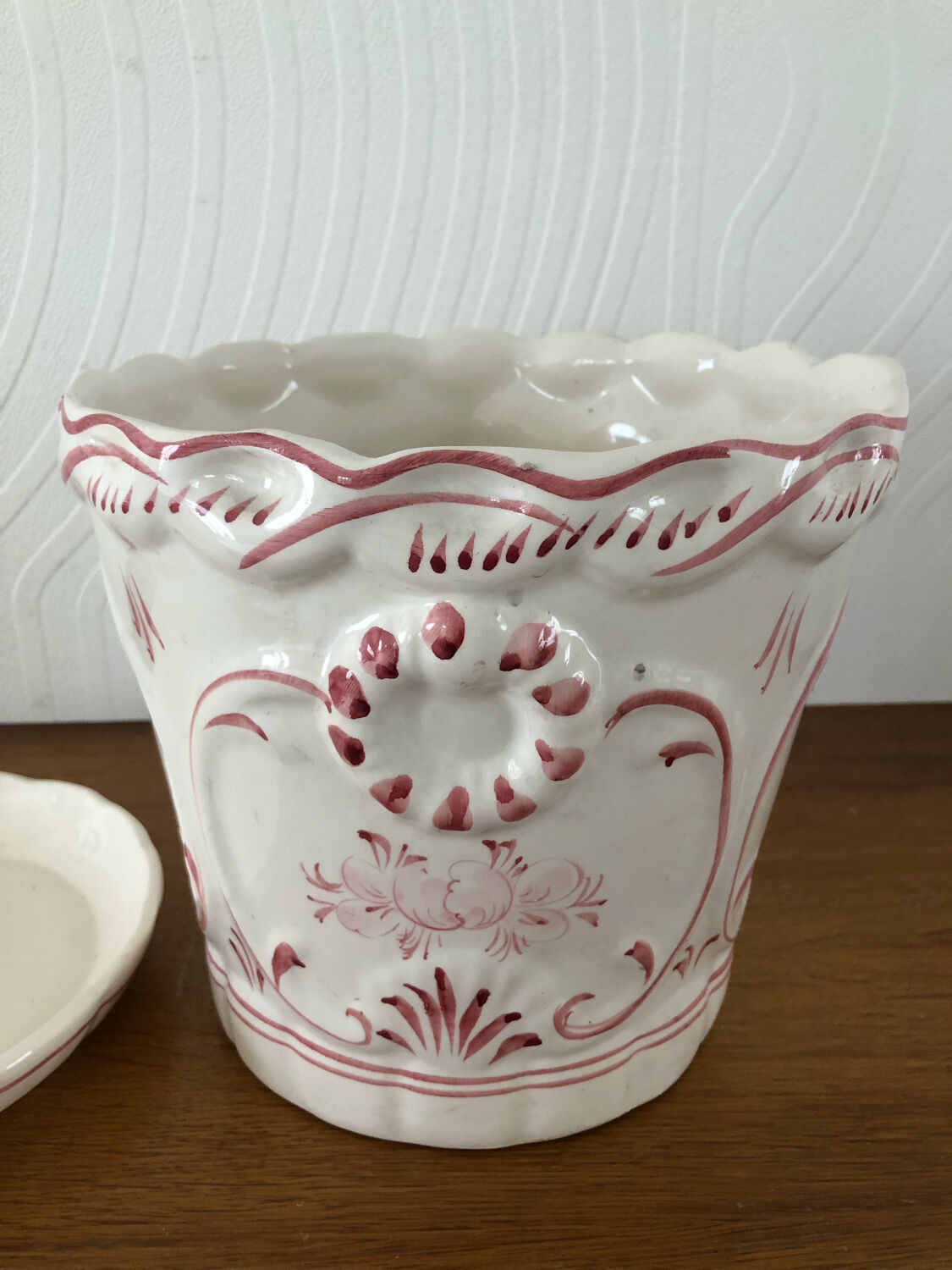 Pot cover ceramic pattern flowers