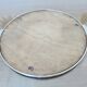 Plateau miroir rond, en métal chromé, art déco, années 30-40