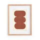 painting on paper - twist - light terracotta abstract illustration - signed eawy