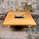 Coffee table bar in ash burl, Paul Michel for Roche Bobois, 1980.