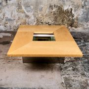 Coffee table bar in ash burl, Paul Michel for Roche Bobois, 1980.