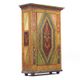 Rustic Farmhouse Antique Original Folk Art Painted Bridal Cabinet