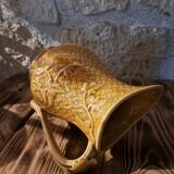 Sarreguemines foliage earthenware pitcher