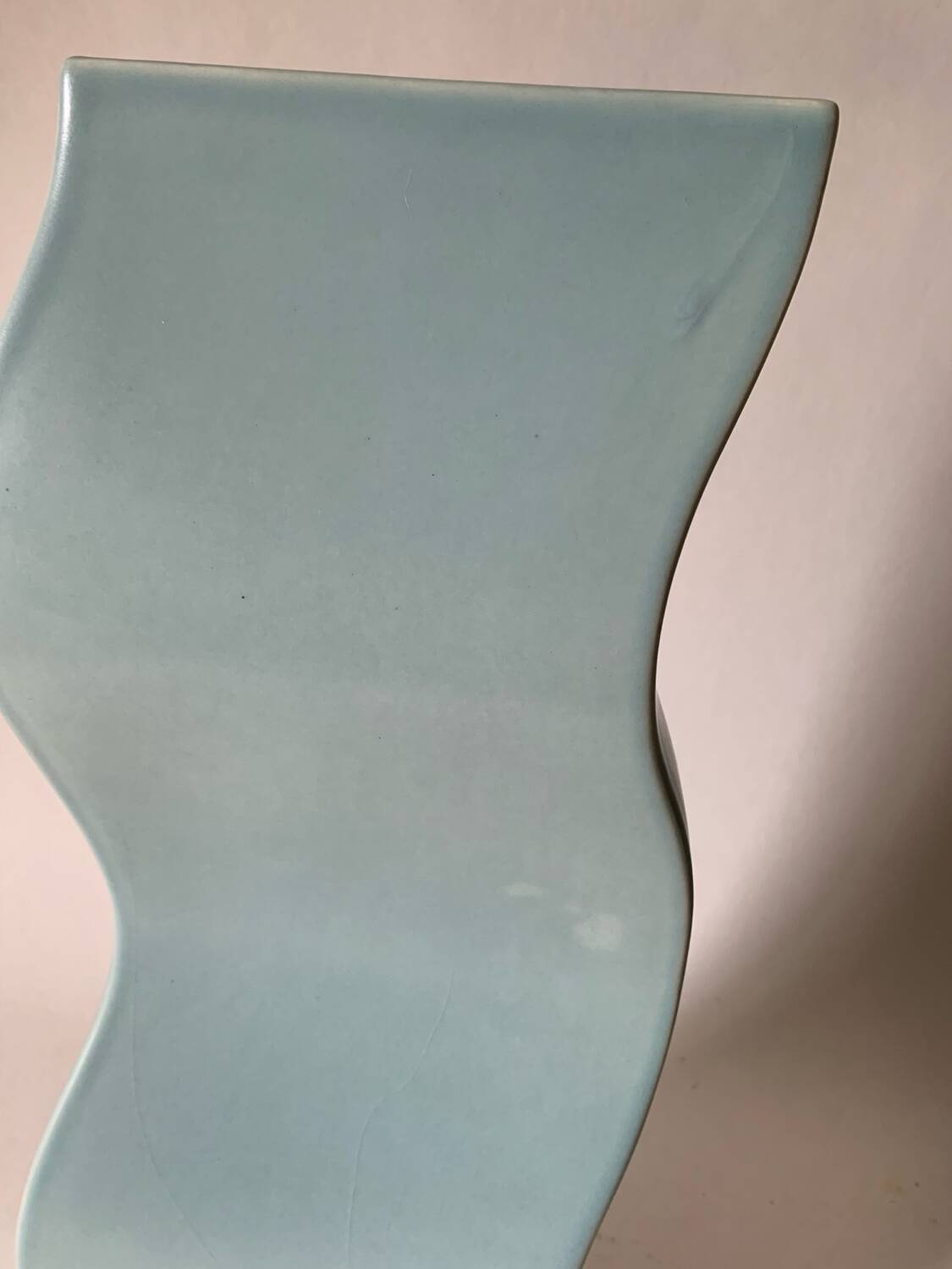 Large blue ceramic vase J. Molin Charolles