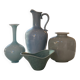 Mid-century modern set of 4 ceramic vases by Rörstrand, Gunnar Nylund, Sweden, 1950s.