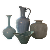 4 vases en céramique Rörstrand Gunnar Nylund, Suède, années 1950