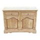 Renovated Parisian-style sideboard in light raw solid wood