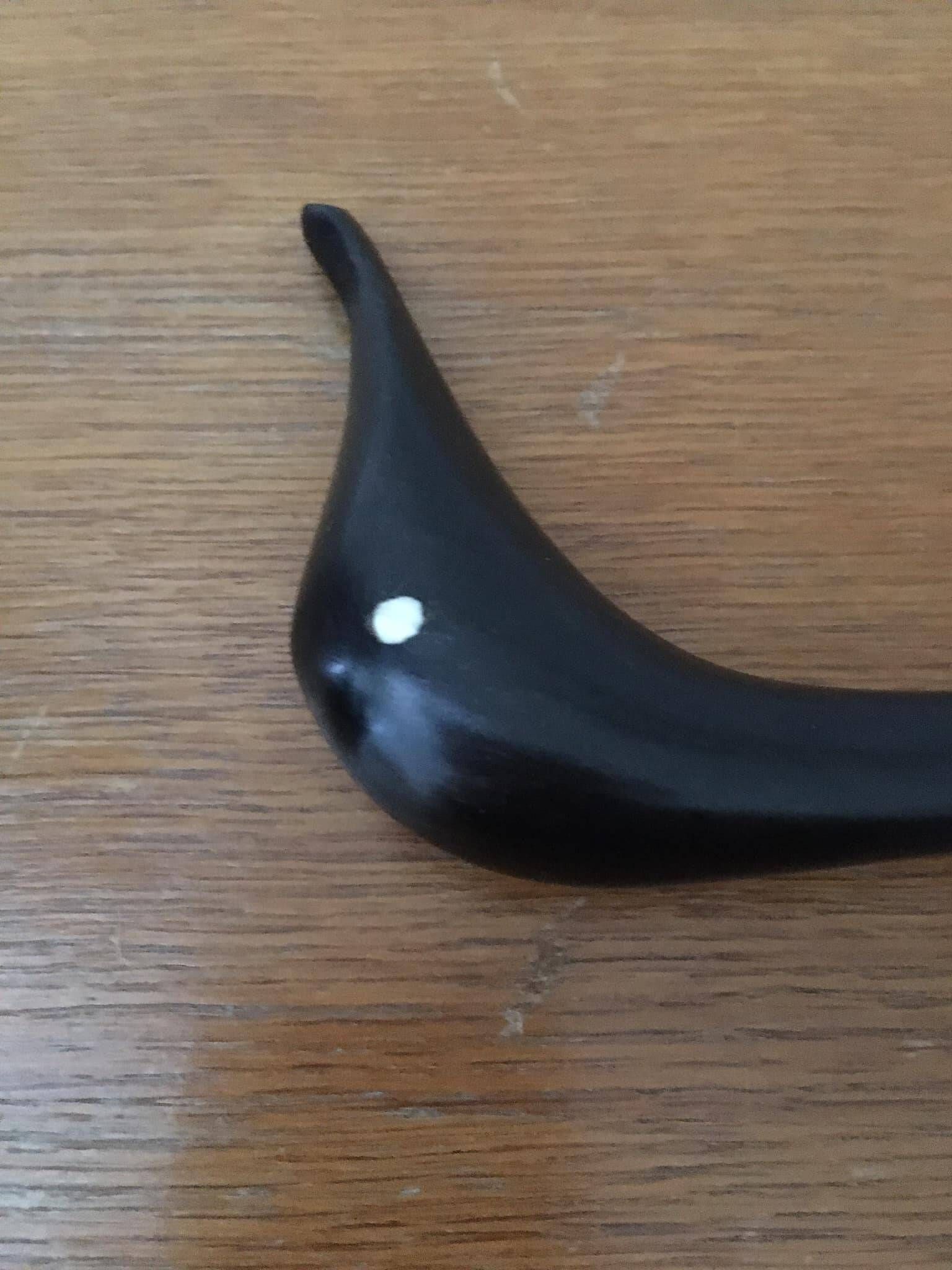 Wooden swan: 3 different types of wood (ebony, mahogany and other exotic wood)