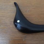 Wooden swan: 3 different types of wood (ebony, mahogany and other exotic wood)