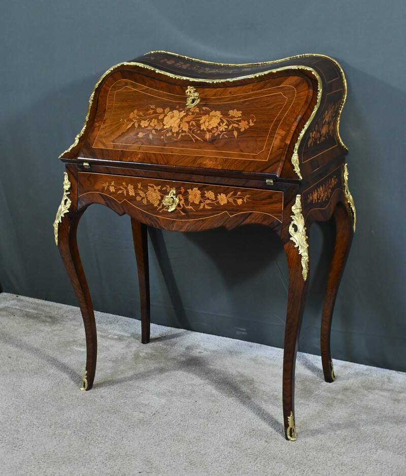 Rosewood Lady's Desk, Louis XV Style – Part 2 of the 19th Century