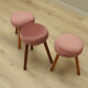 Set of three pink footstools, Danish design, 1960s, production: Denmark