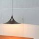 Mid-Century Modern Space Age Danish Brown Semi Pendant Lamp by Claus Bonderup and Torsten Thorup for Fog & Mørup, 1960s