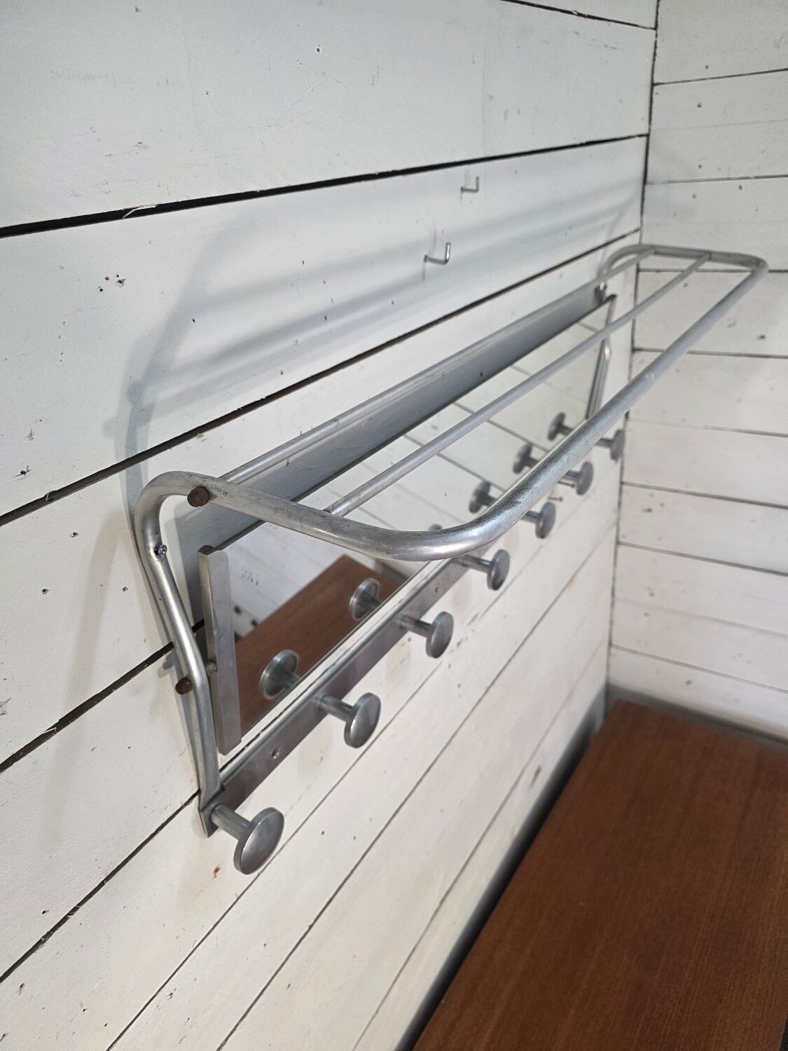 Aluminium coat rack from the 1950s.