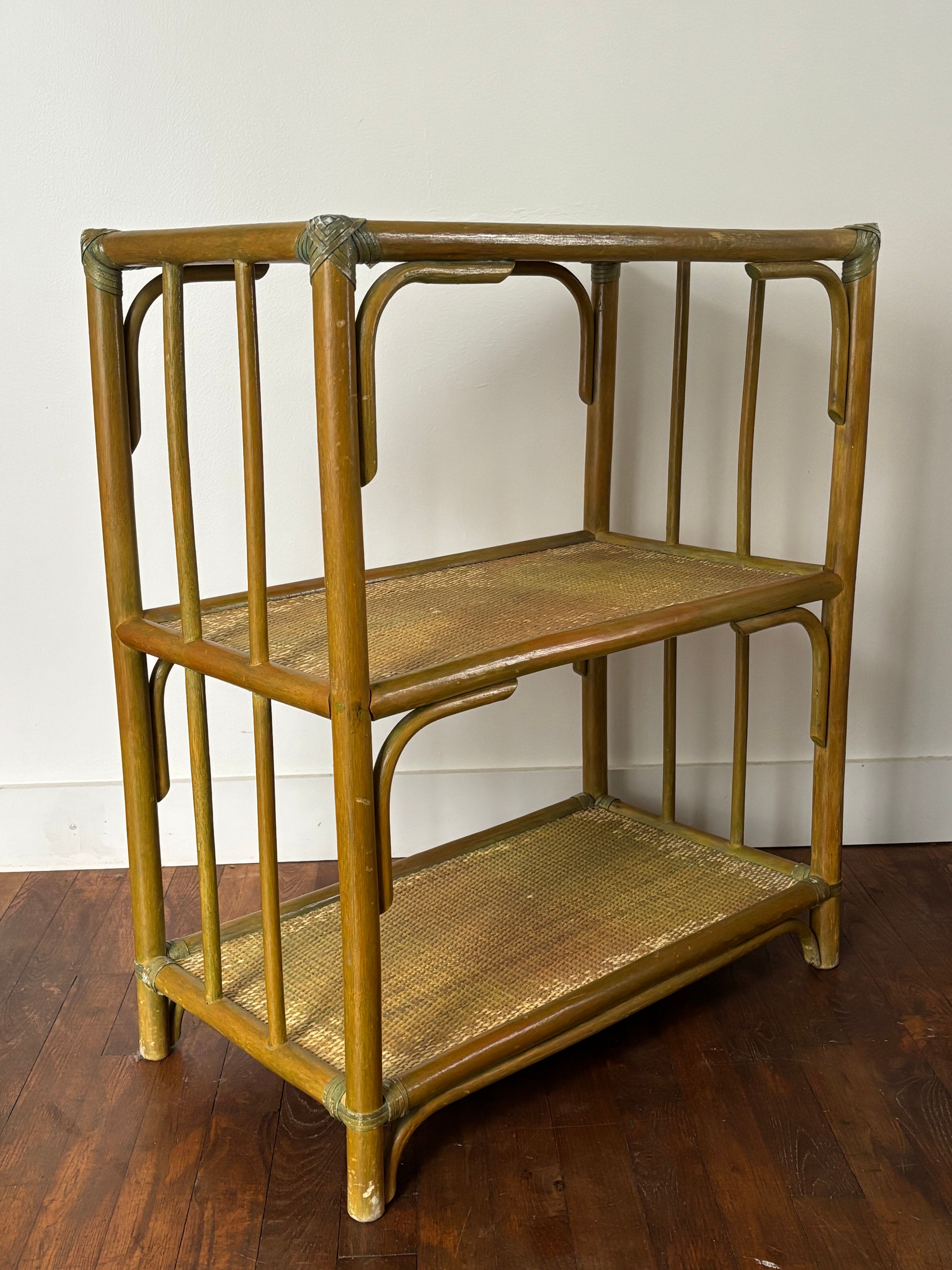Rattan shelf