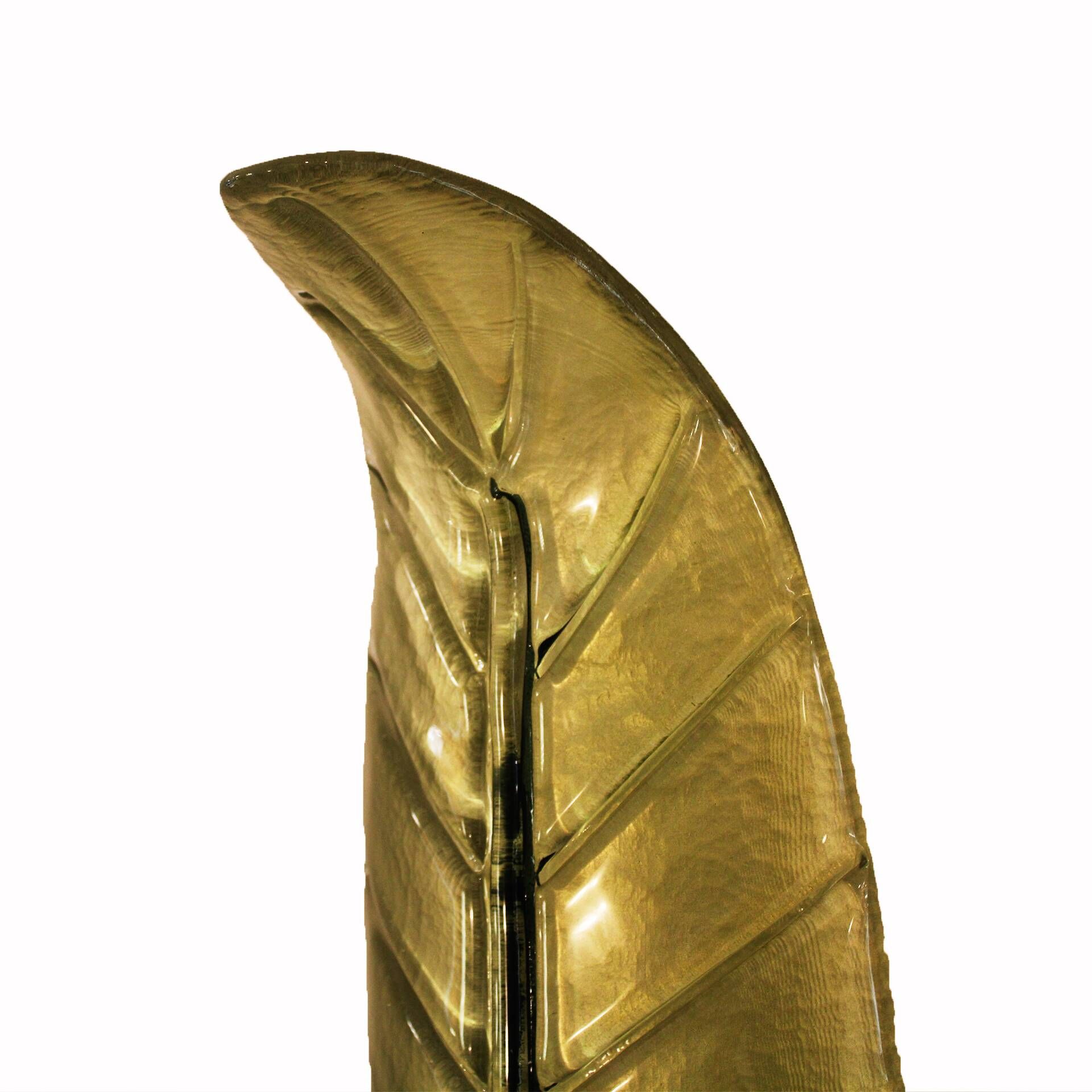 Pair of Green Murano Glass Leaf Wall Sconces, Italy 1990s