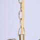 Mid-Century Chandelier in Brass and Opaline Glass, Czech, 1950s