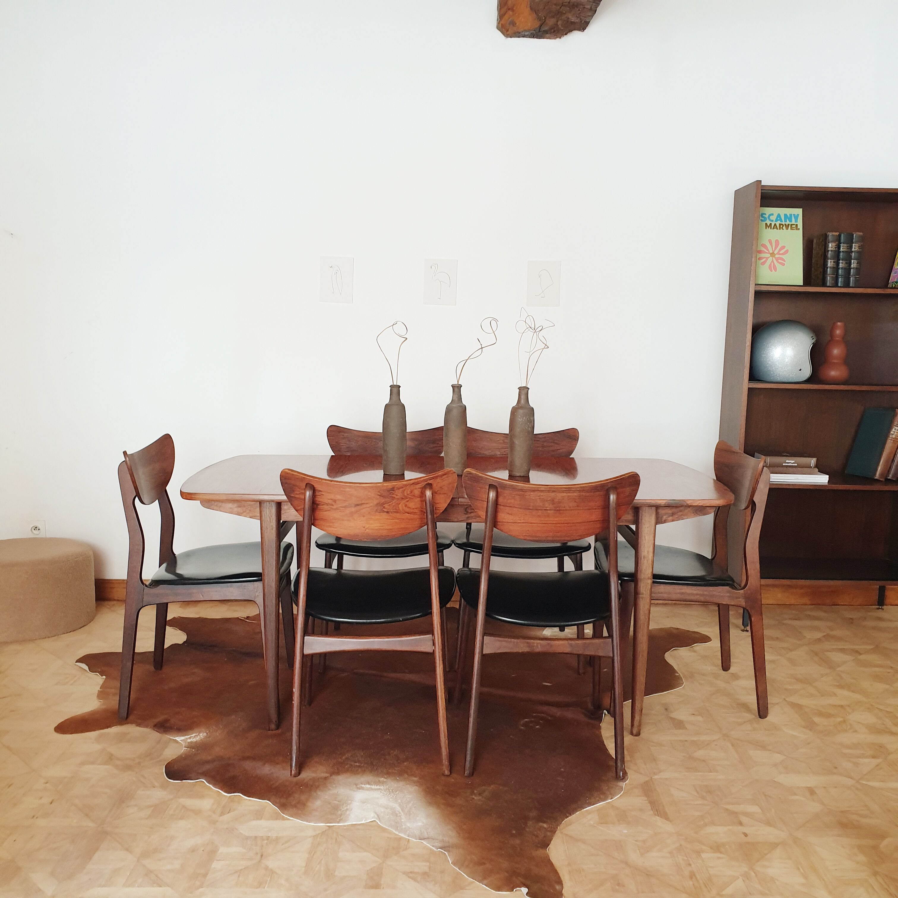 6 chairs in vintage Rio palissandre Denmark 1960 HP HANSEN MØBELINDUSTRI