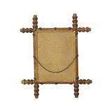Antique Wooden Faux Bamboo Mirror France 40x34cm