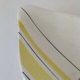 Salins shuttle dish – “Montreal” yellow & black decor – 1950s