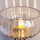 Lampe tripode italienne vintage Gallo en verre à inclusions dorées
