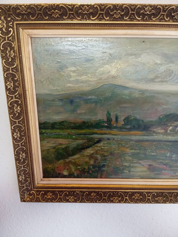 Peinture sur panneau ancien