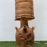 Accolay ceramic lamp with original lampshade, 1960s