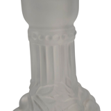 Vintage 1950s French Frosted Glass Decanter - Embossed Grapevine