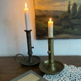 Antique burnished brass candlestick