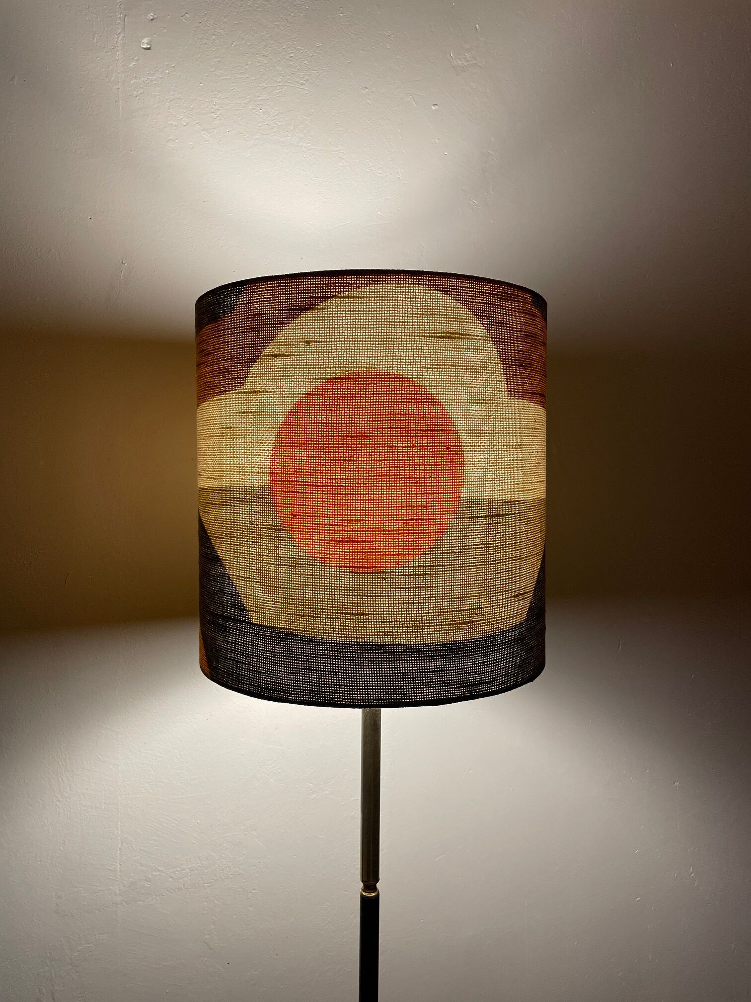 Subway Lampshade in vintage fabric 70s
