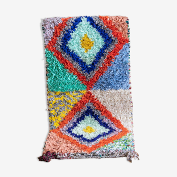 Berber carpet - Boucherouite - 52x125cm
