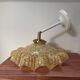 Vintage tilting wall light in gold Clichy glass