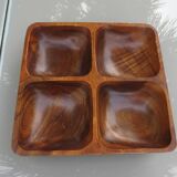 Scandinavian teak compartmentalized dish from the 60s and 70s