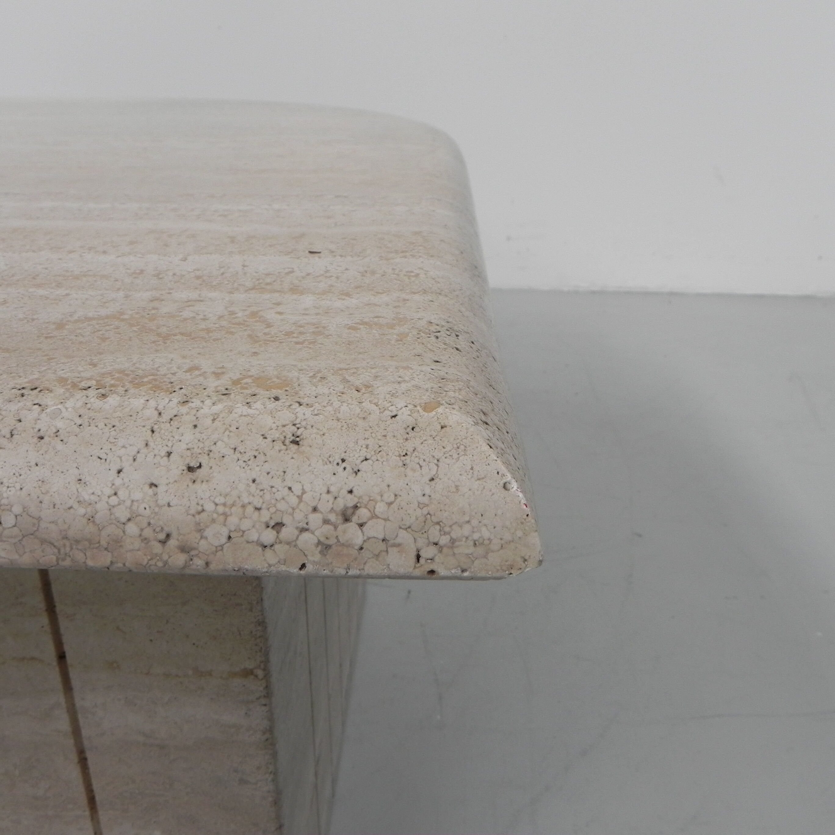 Travertine coffee table