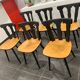 Série de 6 chaises de bistrot vintage