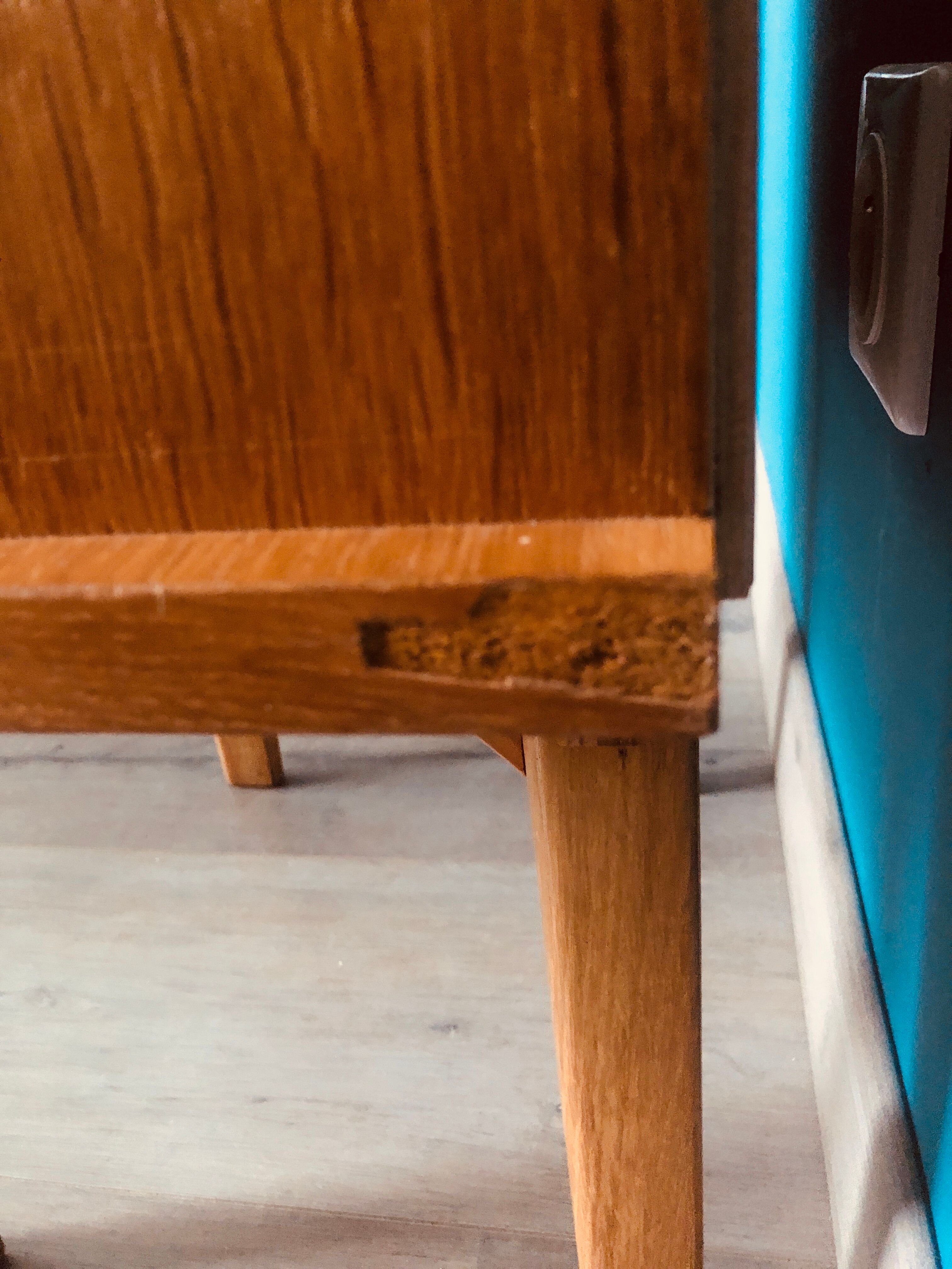 Vintage wooden bedside table