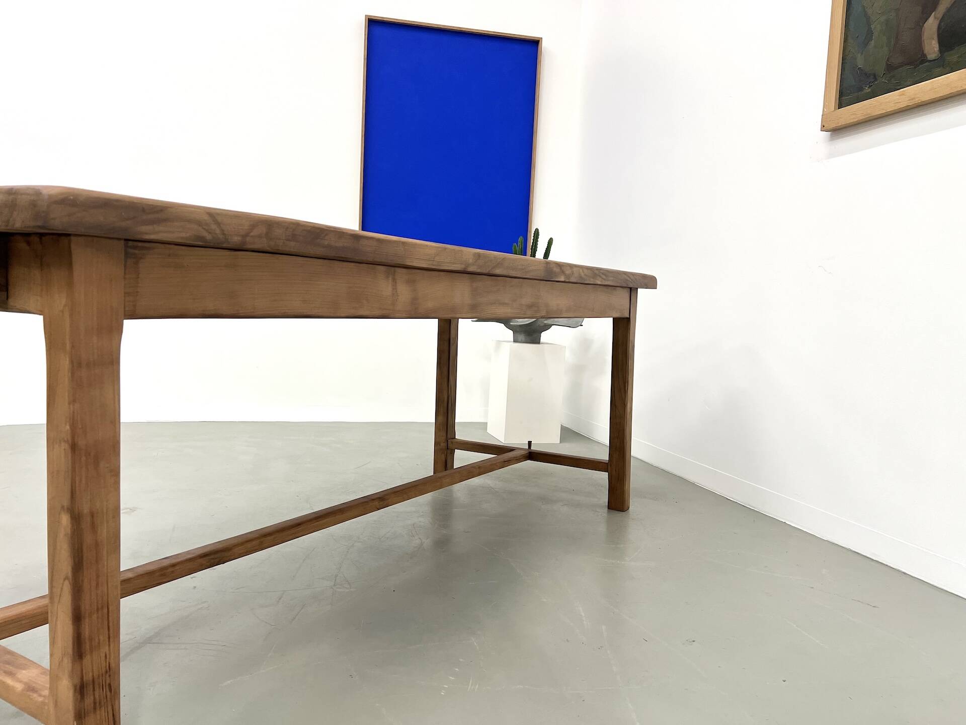 Antique farmhouse table in solid cherry wood