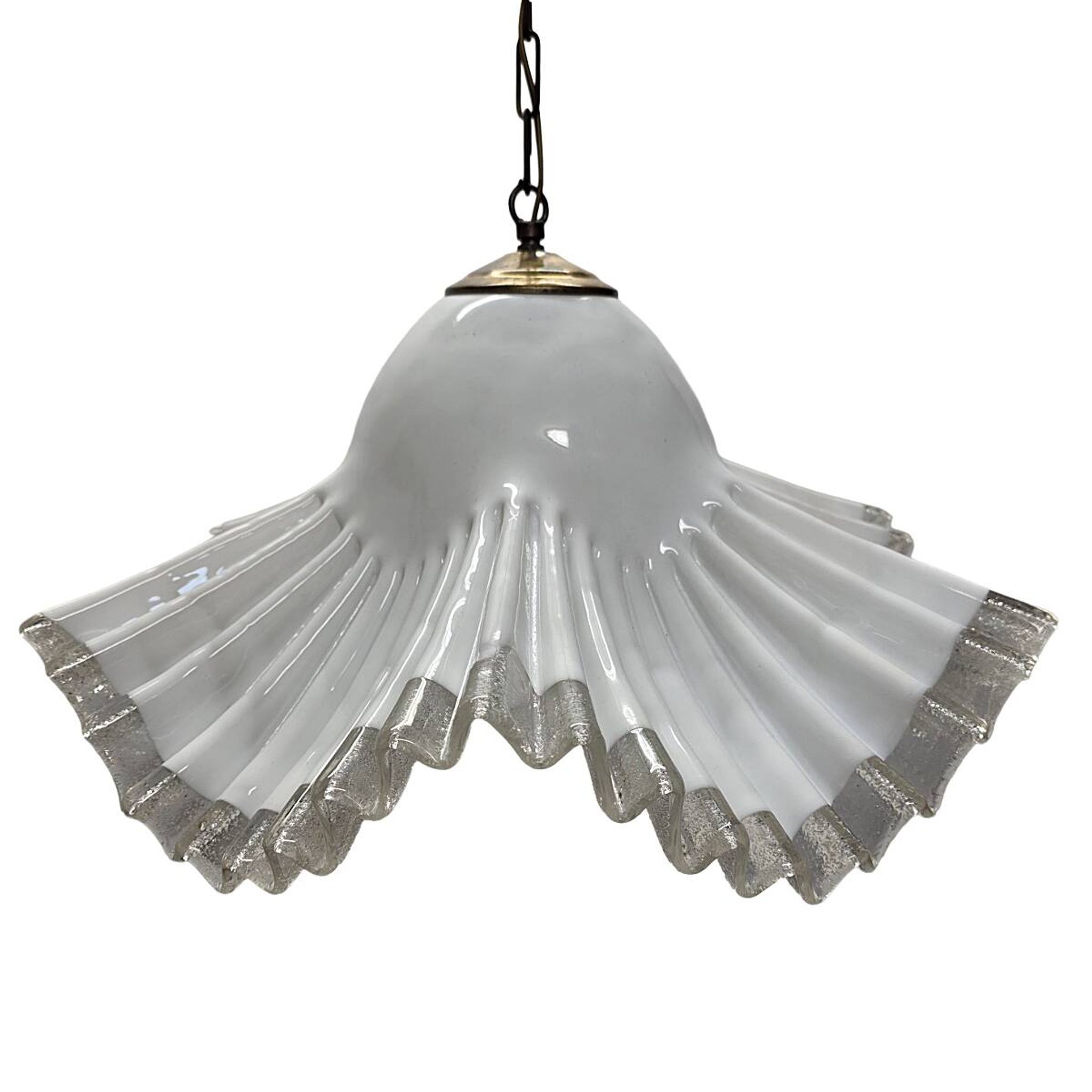 Lampe à pendentif Murano Fazzoletto, années 1970