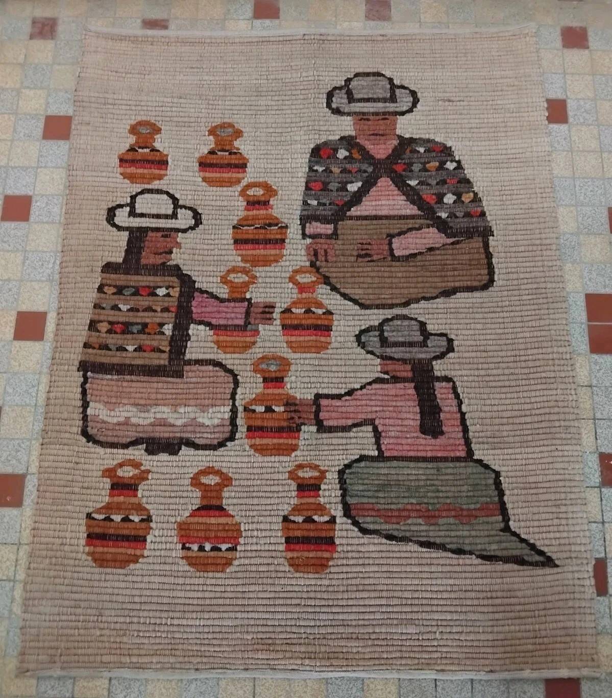 Peruvian Handmade Wall Tapestry 108x84 Cm