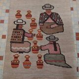 Peruvian Handmade Wall Tapestry 108x84 Cm