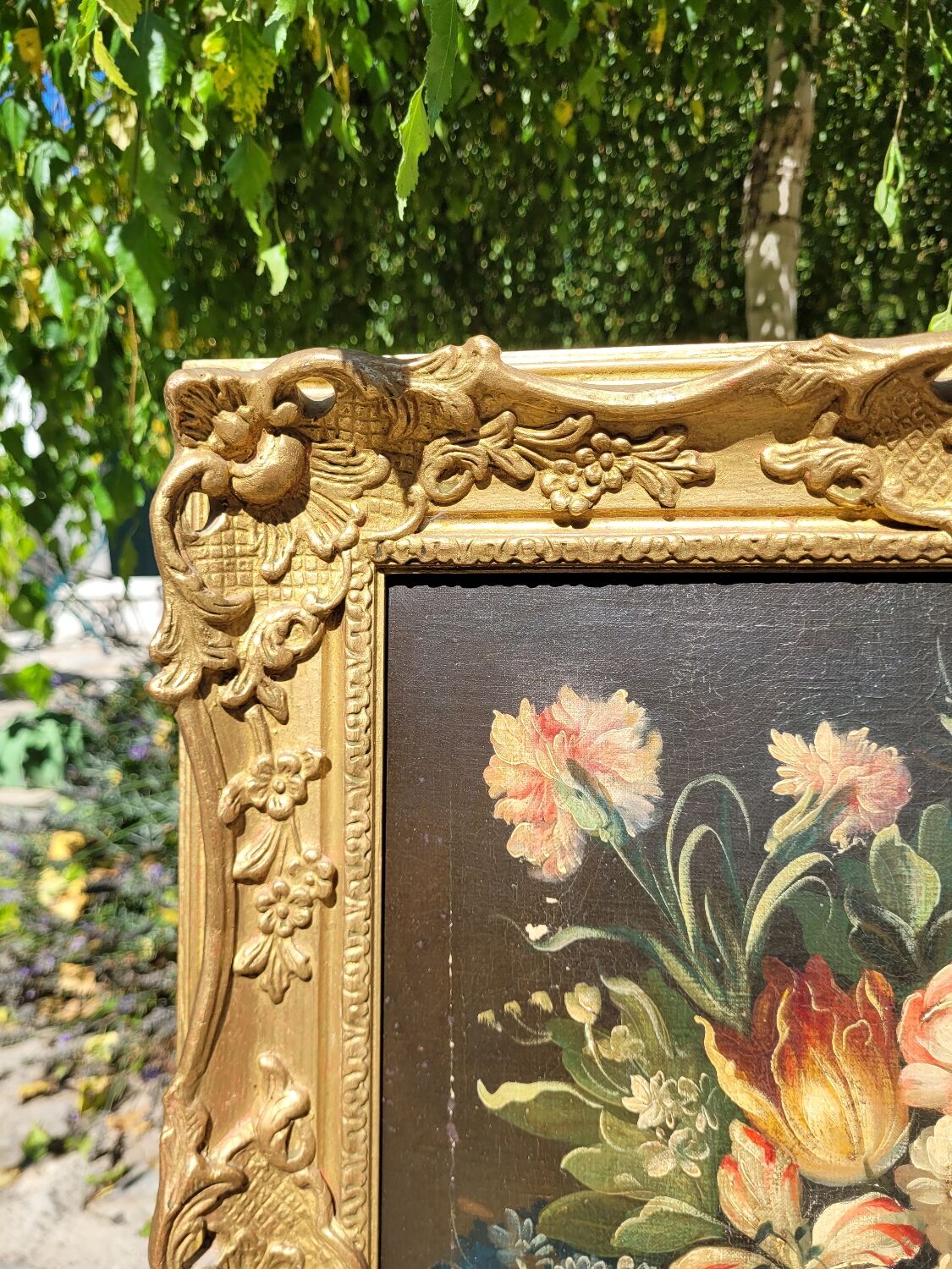 Oil painting bouquet of flowers