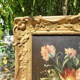 Oil painting bouquet of flowers