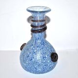 Vintage vase in blown glass and blue and purple glass paste - Murano Glass Bottle? Italy