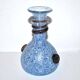 Vase vintage en verre soufflé et pâte de verre bleu et violet, Italie