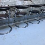 Set of 4 vintage cantilever chairs