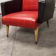 Paire de fauteuils rockabilly pieds compas 60