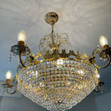Waterfall chandelier with crystal tassels