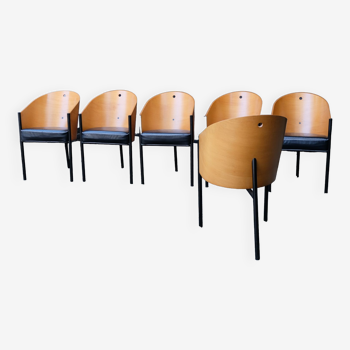 Set de 6 chaises Costes de Philippe Starck, édition inconnue