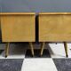 Set night stands wood and glass top