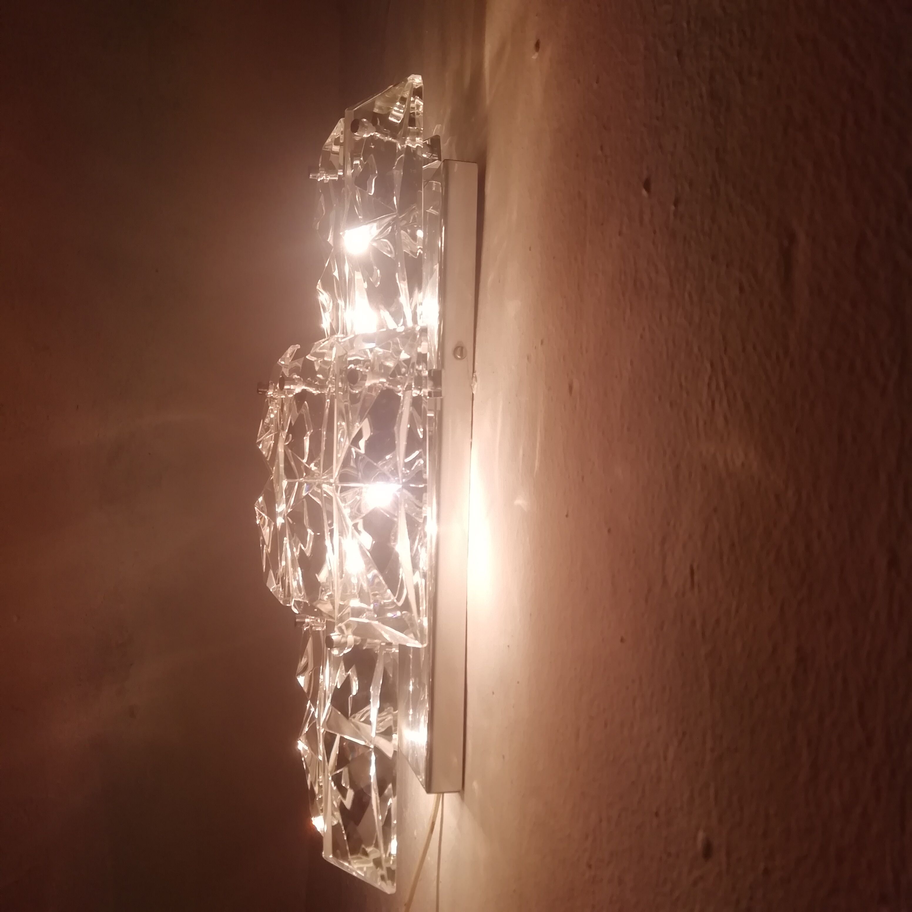 Kinkeldey glass wall lamp. 1970s